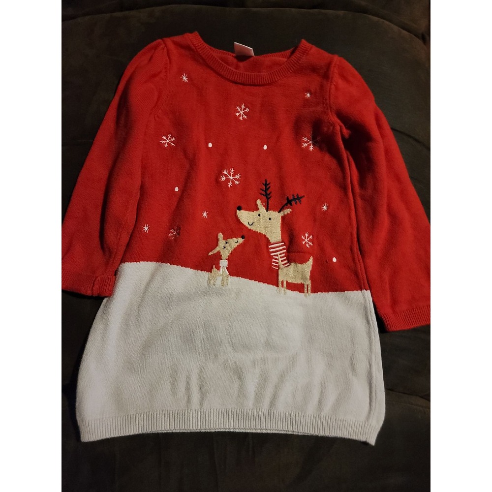 Gymboree Christmas reindeer sweater dress size 4t